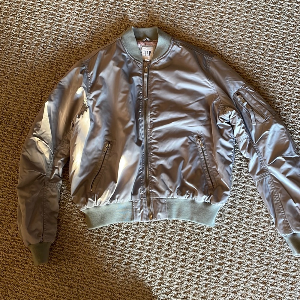 Gap Silver Bomber Utility Jacket. - image 1